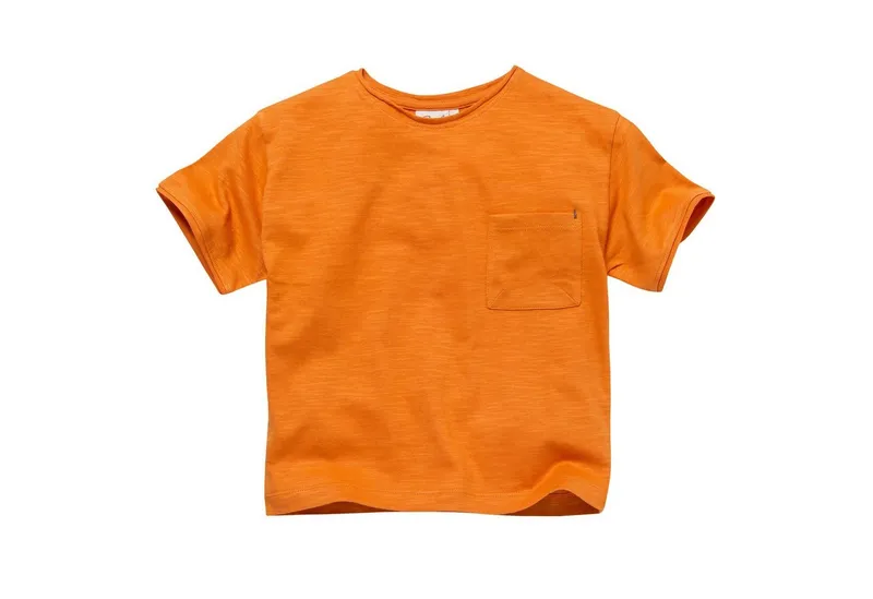 People Wear Organic People Wear Organic Kurzarmshirt im Doppelpack, aus Bio Baumwolle, Beige|orange, – Produktbild 4 von 4