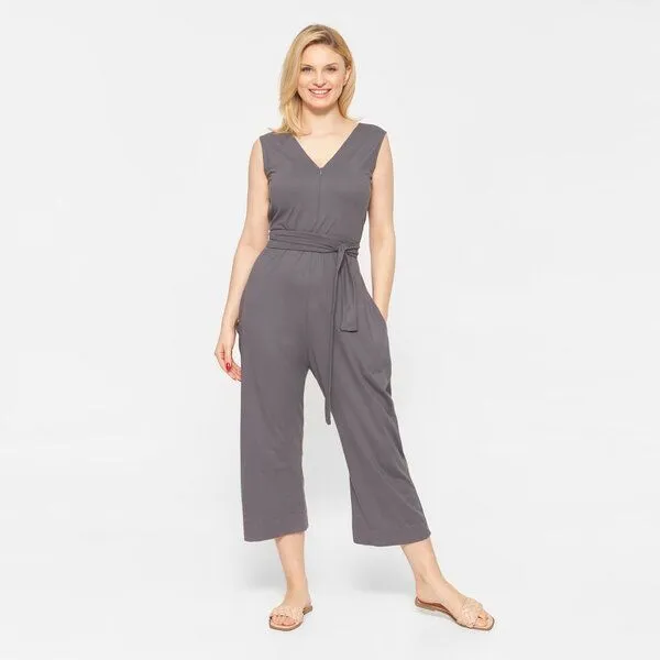 WiDDA berlin WiDDA berlin grauer Overall JENIBAS aus Bio-Baumwoll Jersey – Produktbild 1 von 4
