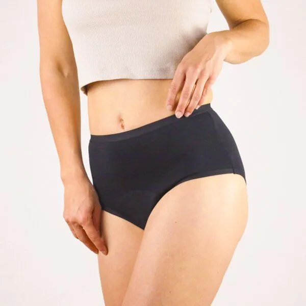 MYLILY MYLILY High Waist Schwarz - Periodenunterwäsche aus Baumwolle – Produktbild 3 von 4
