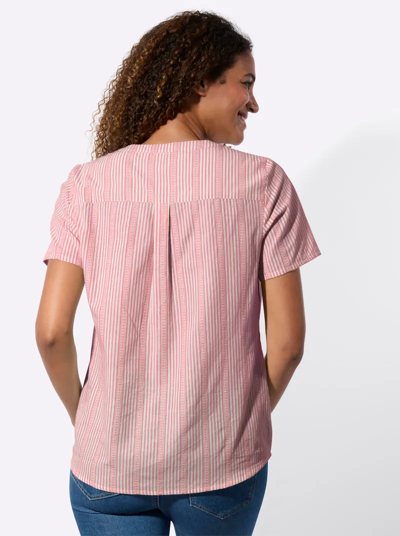 Witt Gestreifte Bluse flamingo-gestreift, Flamingo-gestreift, – Produktbild 2 von 2