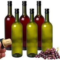 mikken mikken 6er Set Ölflasche 750ml Weinflasche Glasflasche mit Korken – Produktbild 1 von 1