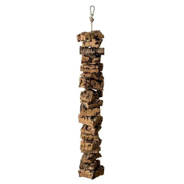 Kork-Deko Kork-Deko Kette zum Knabbern aus Naturkorken, groß | Vogelschaukel zum Knabbern | 60 cm – Produktbild 1 von 4