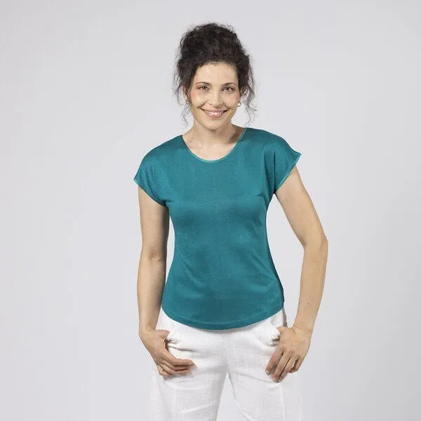 Kokon Zwo Kokon Zwo Basic Shirt mit überschnittenem Arm 43% Seide (peacesilk), 17% Leinen, Fanfare, – Produktbild 1 von 1