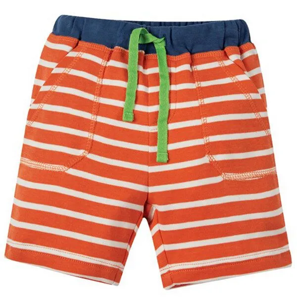 Frugi Frugi Shorts Frosch Little Stripy Shorts Warm Orange Breton – Produktbild 3 von 4