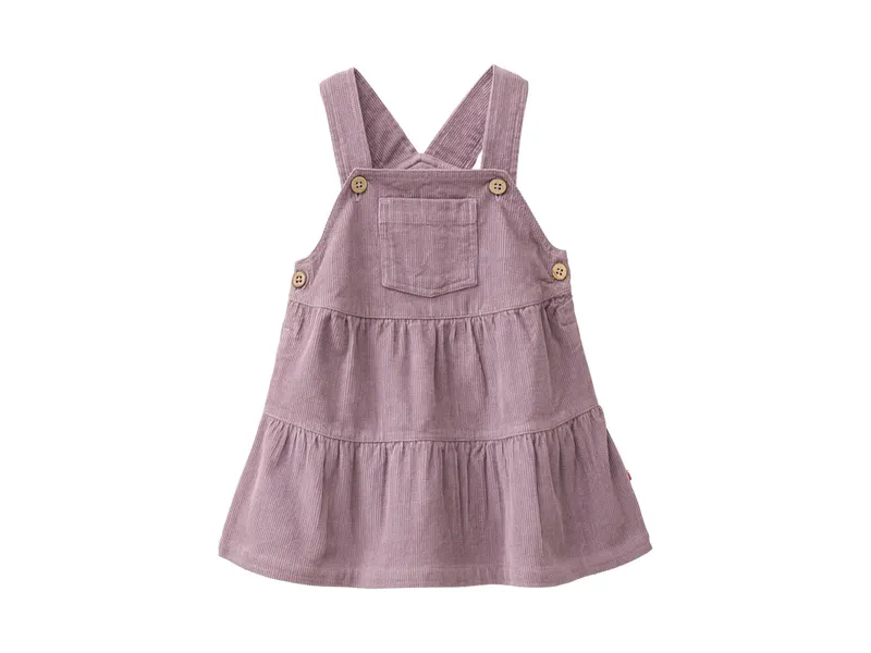 People Wear Organic People Wear Organic Kord-Kleid Bio-Baumwolle (kbA) grauviolett 74/80, Lila, grau, – Produktbild 1 von 2