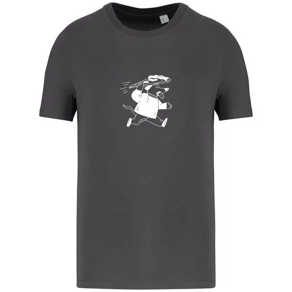 Greenspired Greenspired Basic Bio T-Shirt Pizzadog Nr. 4 ( 155g/m² XXS - 5 XL, Eisengrau, – Produktbild 1 von 1