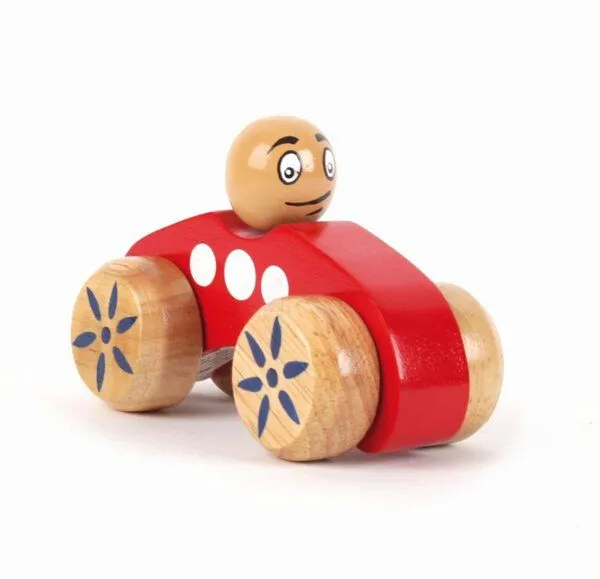 El Puente El Puente Spielauto "Anton" | Fair Trade & Handmade aus Sri Lanka, Rot,natur, – Produktbild 1 von 1