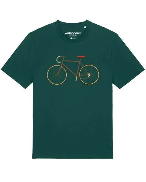 watapparel watapparel T-Shirt Unisex Fahrrad, Glazed green, – Produktbild 1 von 3