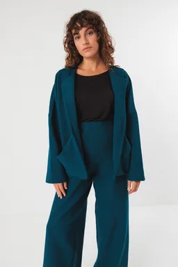 SKFK SKFK Damen vegan Strickjacke Goita Blau – Produktbild 1 von 1