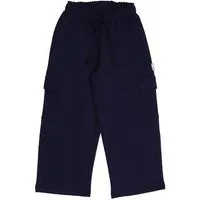 Walkiddy Kinder Hose GOTS-zertifiziert aus Bio-Baumwolle, dunkelblau, weites Bein, elastischer Bund – Walkiddy Abyssal Depths-Pants – Produktbild 1 von 1