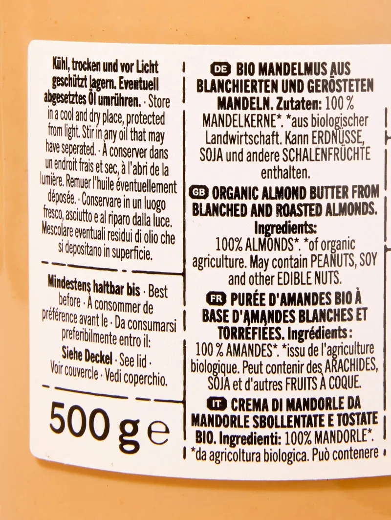 KoRo Weißes Bio Mandelmus | 6 x 500 g – Produktbild 5 von 5