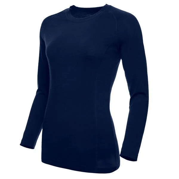 Kaipara - Merino Sportswear Kaipara - Merino Sportswear Merino T-Shirt Langarm Slimfit Raglan 200 Damen, Blau, – Produktbild 2 von 3