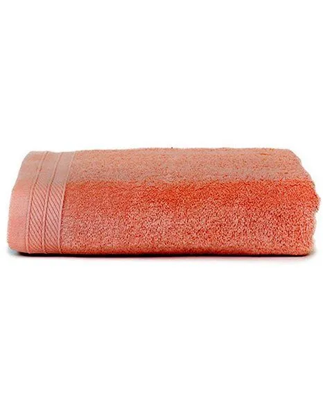The One Towelling® The One Towelling® 2er Set Badetuch schweres Frottee 550gr/m² 70 x 140cm Bio Baumwolle, Lachs rot, – Produktbild 1 von 2