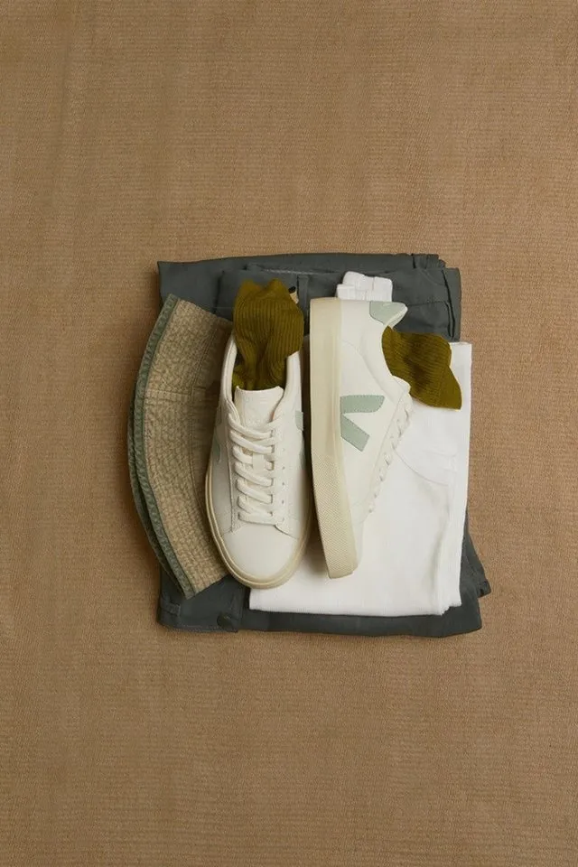 Veja Veja Campo (Leder) weiss/mintgrün Sneaker, Weiß, – Produktbild 4 von 4