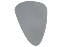 Memo Mousepad aus Recyclingleder Tropfenform, grau – Produktbild 1 von 1