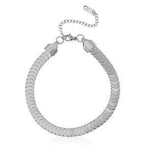 ELEKTROPULLI Strukturiertes Armband in ca. 22 x 5mm (inkl. 5.5 cm Verlängerungskette) von Elektropulli, Silber, – Produktbild 1 von 1