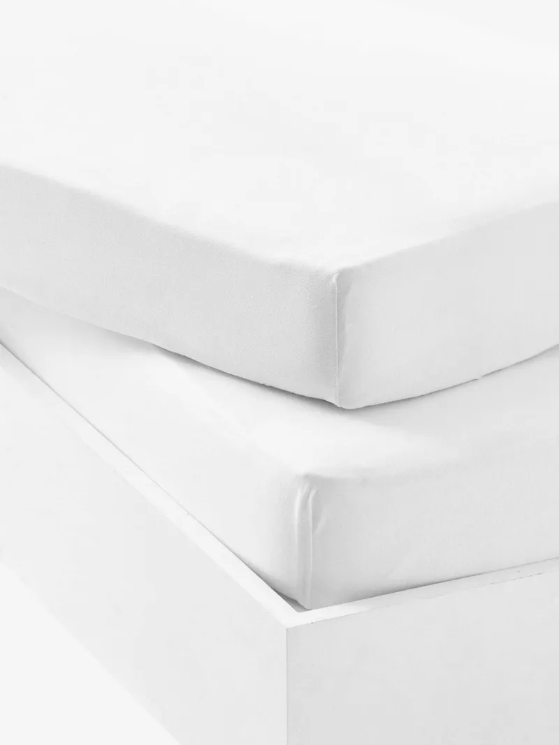 Vertbaudet 2er-Pack Baby Spannbettlaken, Weiß, – Produktbild 1 von 1