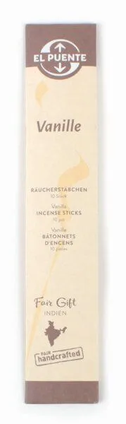 El Puente El Puente Räucherstäbchen "Vanille" | Fair Trade & Handmade aus Indien – Produktbild 1 von 1