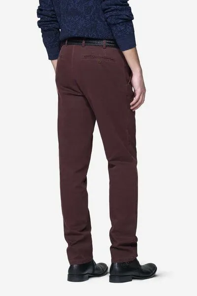 Meyer MEYER PIMACOTTON SATIN CHINO, Dunkelrot (rot), – Produktbild 3 von 4