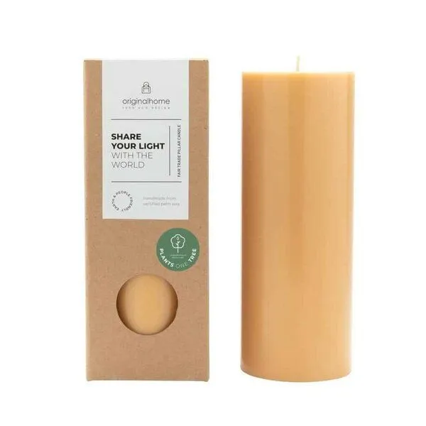Originalhome Originalhome Geruchsneutrale Stumpenkerze – vegan & fair., Gelb, – Produktbild 1 von 3