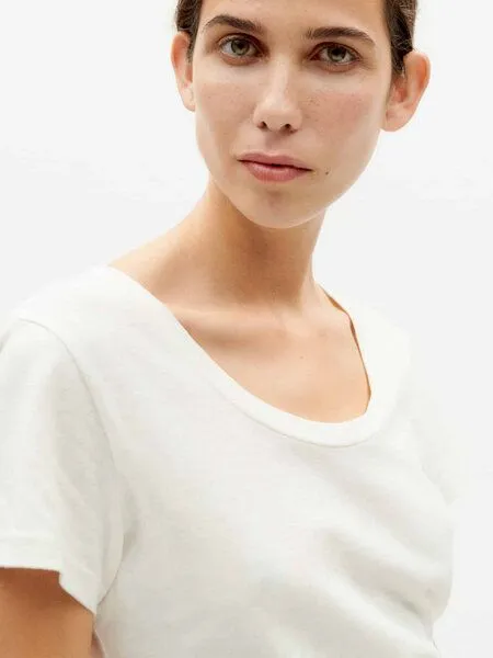 thinking mu thinking mu T-Shirt - Hemp Regina - aus Hanf & Biobaumwolle, Ivory (weiß), – Produktbild 3 von 4