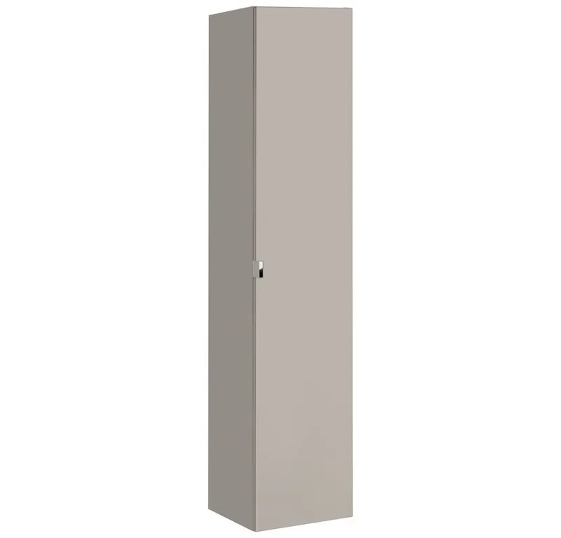 Lomadox Hochschrank PUEBLA-56-TAUPE Badmöbel in taupe mit Vintage Oak Eiche, 2 Türen, : 35/160/33 cm, Beige|braun, – Produktbild 3 von 5