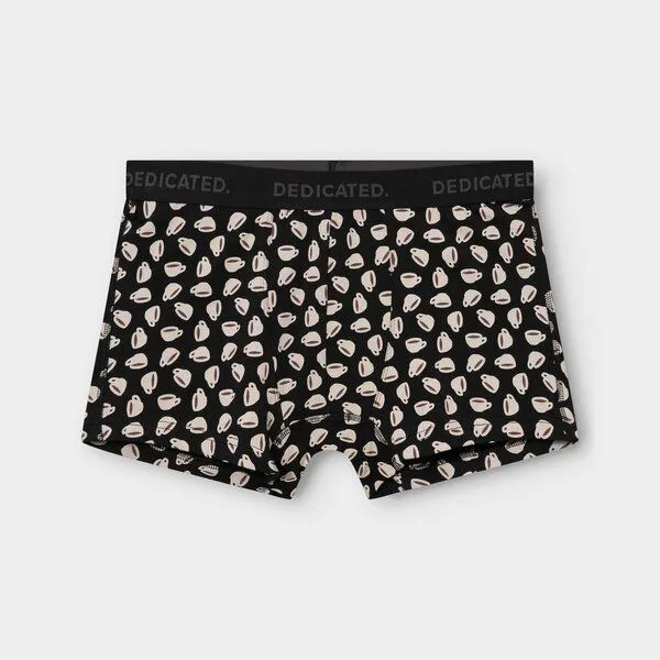 Dedicated Dedicated Boxershorts Kalix Coffee Cups, Black, – Produktbild 2 von 2