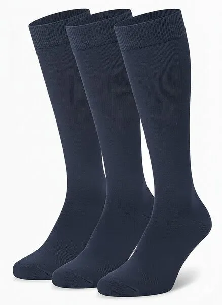 Opi and Max Opi and Max Socken Fuer Damen Herren 3 oder 12 Paar Kniestrümpfe aus 98% Bio-Baumwolle GOTS zertifizierte, Navy blau, – Produktbild 1 von 1