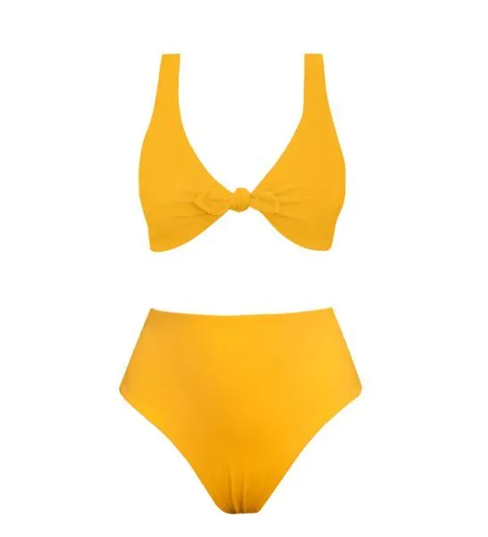 Anekdot Anekdot Bikini Set Line Top + Skyline High Slip, Yellow, – Produktbild 1 von 2