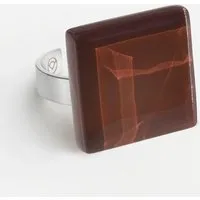 ALEXASCHA ALEXASCHA Geometrischer Statement Ring aus Glas | PUREFORM – Produktbild 1 von 1