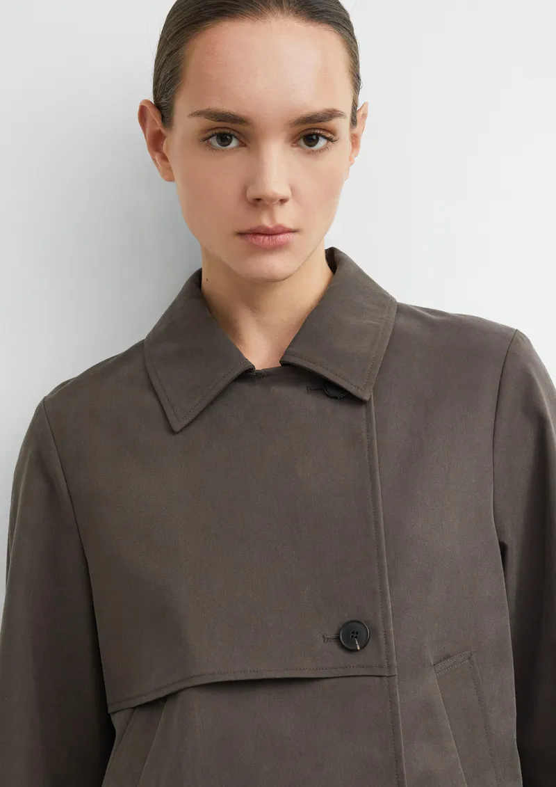 comma comma Trench-Jacke aus Lyocellmix, Braun, – Produktbild 3 von 3