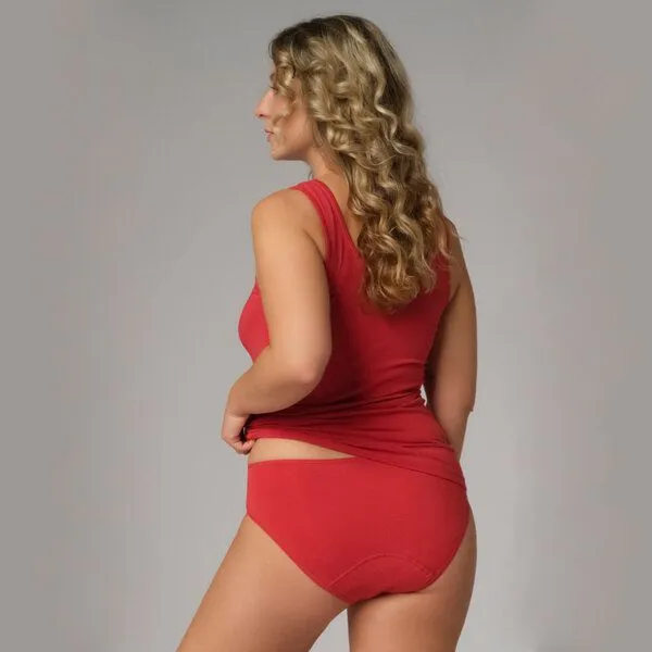 comazo|earth comazo|earth Fairtrade Perioden-Slip für eine schwache bis mittlere Periode, Cranberry, – Produktbild 4 von 4
