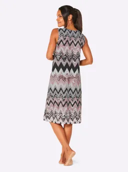 feel good Sommerkleid violett-schwarz-bedruckt – Produktbild 1 von 1