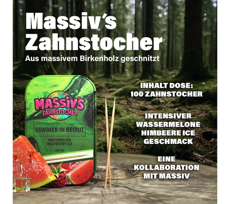 Wunder Zahnstocher Mundpflegecenter Massiv's Zahnstocher - Zahnstocher mit Geschmack – SOMMER IN BEIRUT, Zahnstocher mit Geschmack, Zahnstocher mit Geschmack – Produktbild 2 von 5