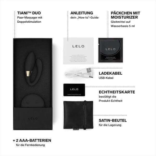 LELO Paar-Massager mit Doppelstimulation - LELO TIANI Duo, Schwarz, – Produktbild 3 von 4