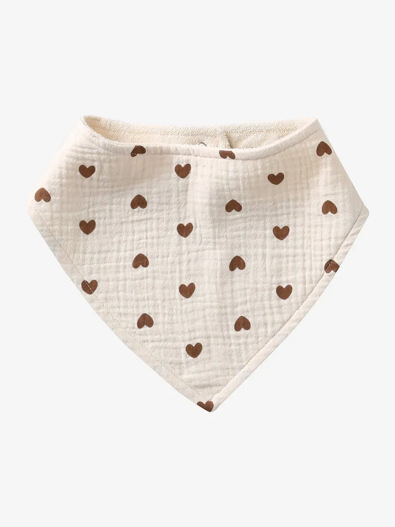 Vertbaudet 3er-Pack Baby Lätzchen, Pack braun herzenswärme, – Produktbild 4 von 4