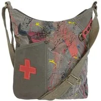 Sunsa Sunsa Umhängetasche aus Canvas. Crossbody Hobo Tasche mit Abstrakt Design – Produktbild 1 von 1
