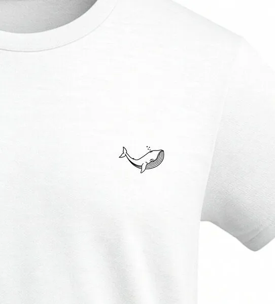 vis wear vis wear Wal der Ozeane - Strand Surf - Organic Shirt, Weiss, – Produktbild 2 von 4