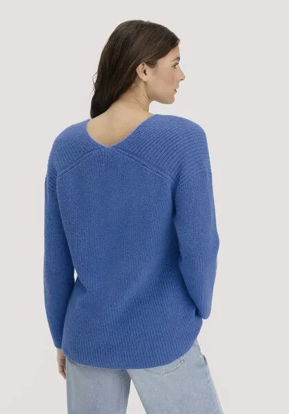 hessnatur hessnatur Strick Pullover Relaxed aus reinem Alpaka, Kornblume, – Produktbild 2 von 4