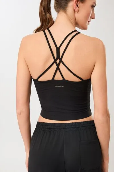 mandala mandala Cross Top, Black (schwarz), – Produktbild 3 von 5