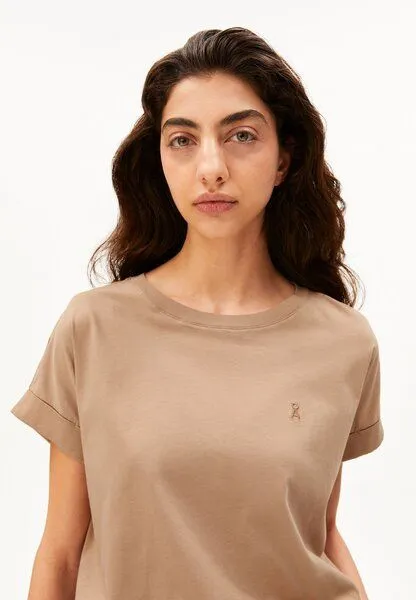 ARMEDANGELS ARMEDANGELS IDAARA Damen T-Shirt aus Bio-Baumwolle, True camel, – Produktbild 3 von 4