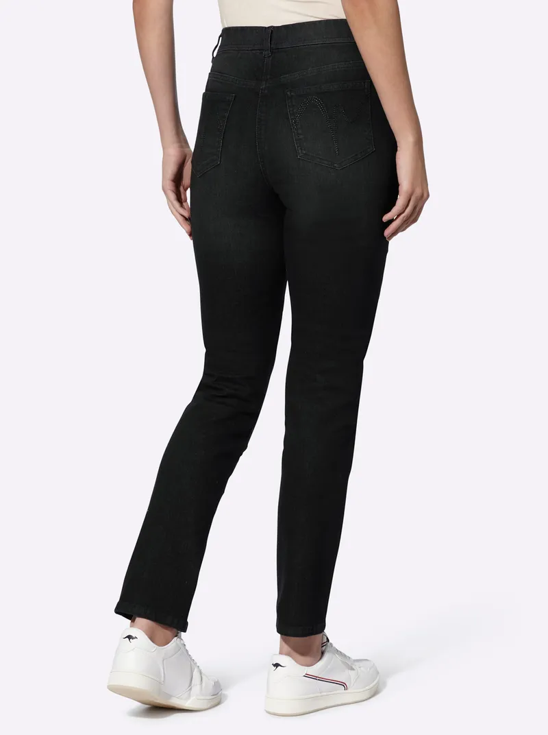 heine Schlupfjeans black denim, Black denim, – Produktbild 2 von 2