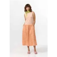 SUITE13LAB SUITE13LAB Damen vegan Kleid Mie Stripes Orange – Produktbild 1 von 1