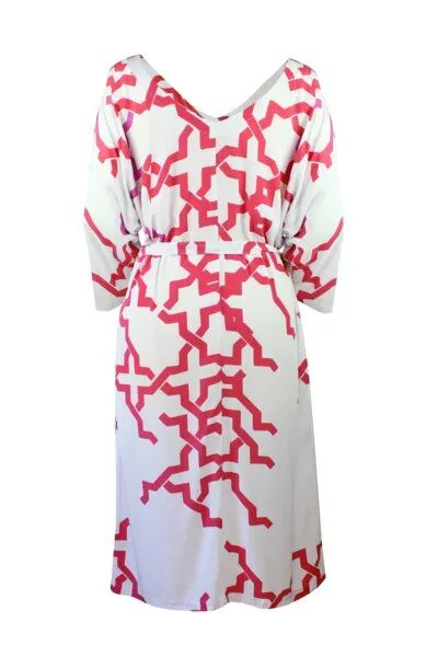 Sophia Schneider-Esleben Sophia Schneider-Esleben Kleid Yoko - Damenkleid aus Bio-Baumwolle, Weiß-rot, – Produktbild 4 von 4