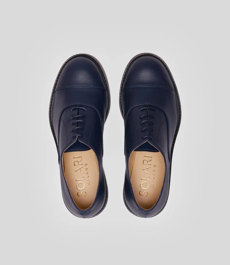 Solari Milano Solari Milano Damen vegan Schuhe Oxford Marineblau, Extra dunkelblau, – Produktbild 1 von 2
