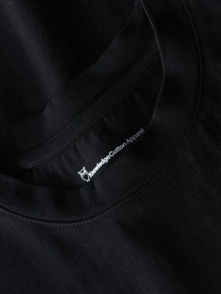 KnowledgeCotton Apparel KnowledgeCotton Apparel Lockeres T-Shirt aus Bio-Baumwolle, Schwarz-black-jet, – Produktbild 3 von 4