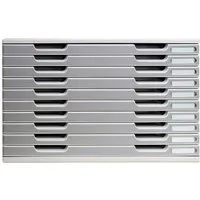 Exacompta Exacompta Schubladenbox Modulo "Office", DIN A3+, 10 Schubladen geschlossen, steingrau – Produktbild 1 von 1