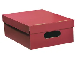Aufbewahrungsbox "Color" aus Recyclingkarton, klein 24 x 32 x 11,5 cm, rot – Produktbild 1 von 1