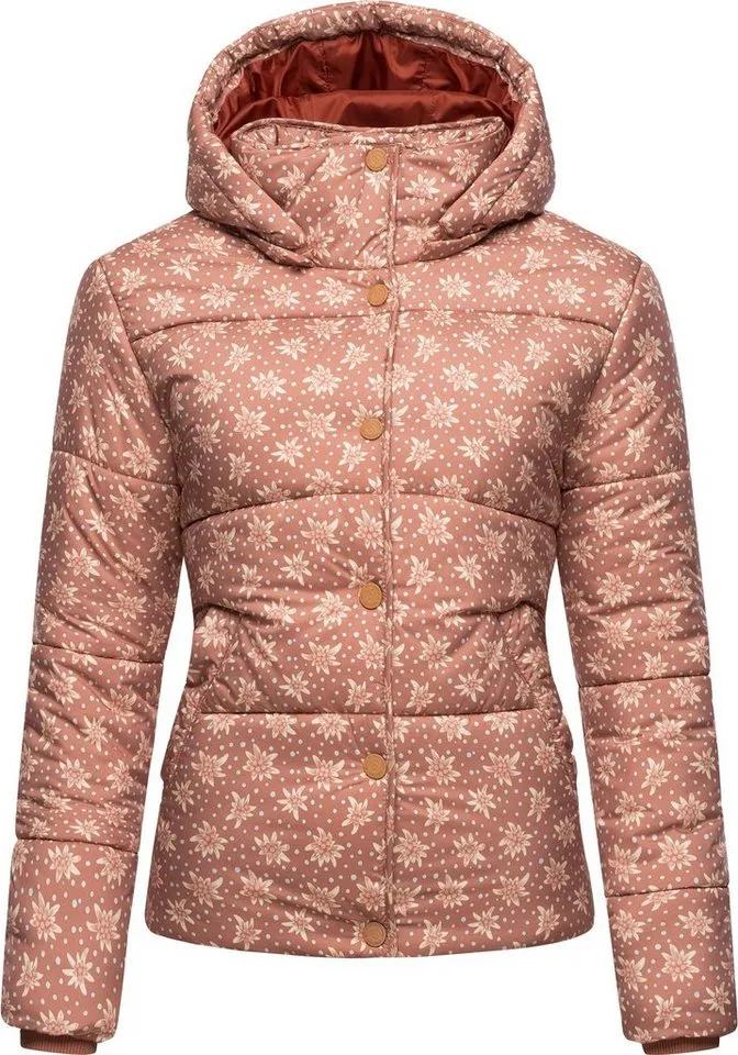 ragwear ragwear Steppjacke Relive Remake Modische cropped Winter Kurzjacke, Braun|rosa, – Produktbild 5 von 5