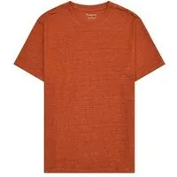 KnowledgeCotton Apparel KnowledgeCotton Apparel T-Shirt aus Bio-Leinen, Rot-burnt-brick, – Produktbild 1 von 1